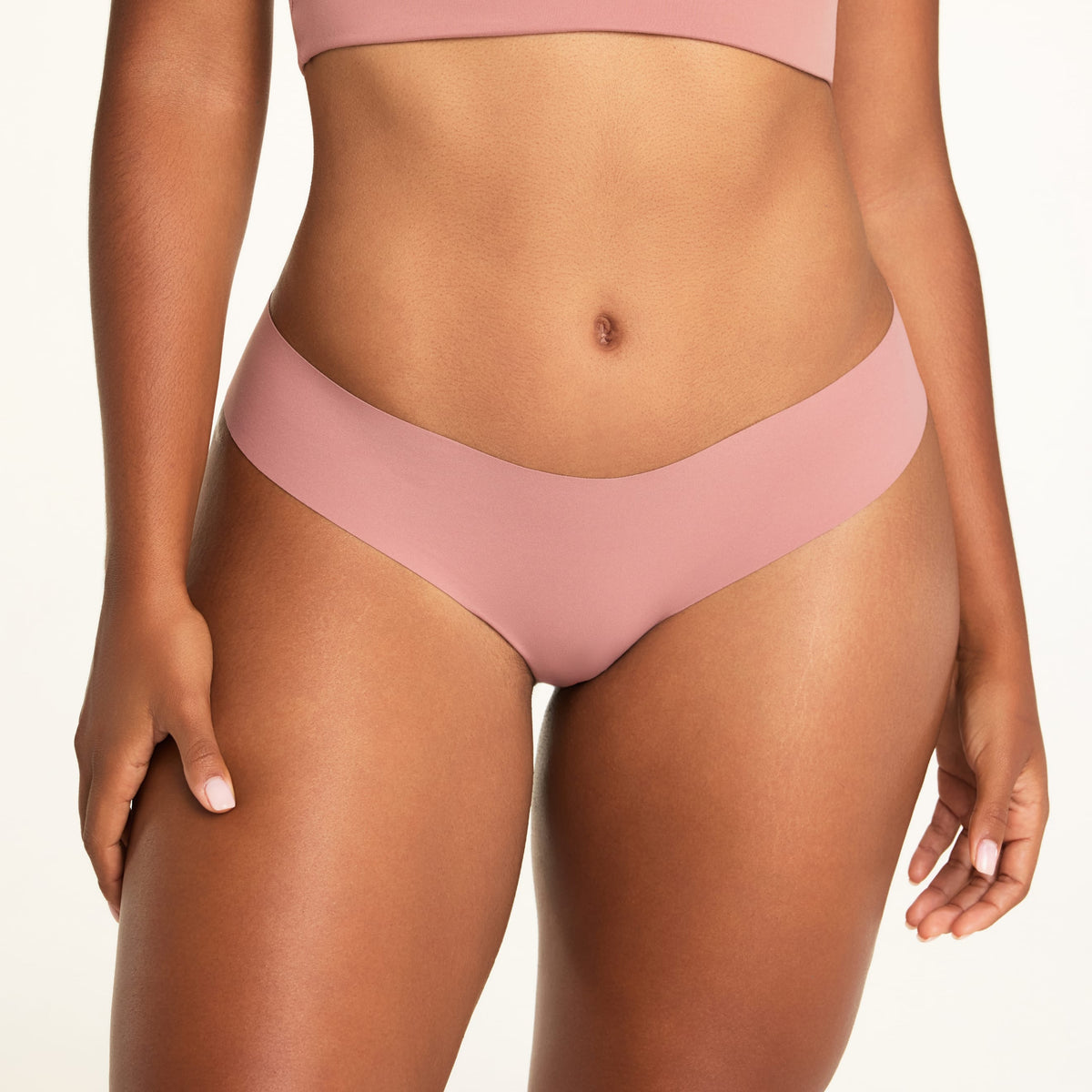 Invisible No Show Low Rise Thong - Plum
