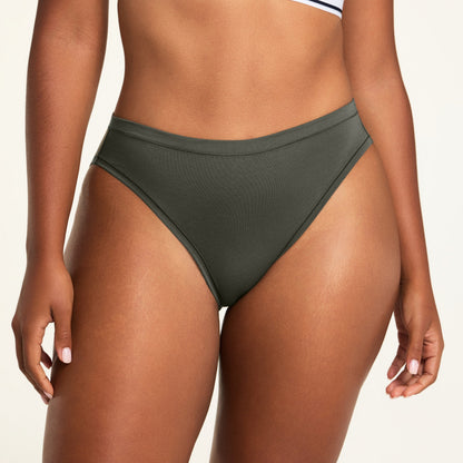 Cloud Cotton French Cut Brief - Olive