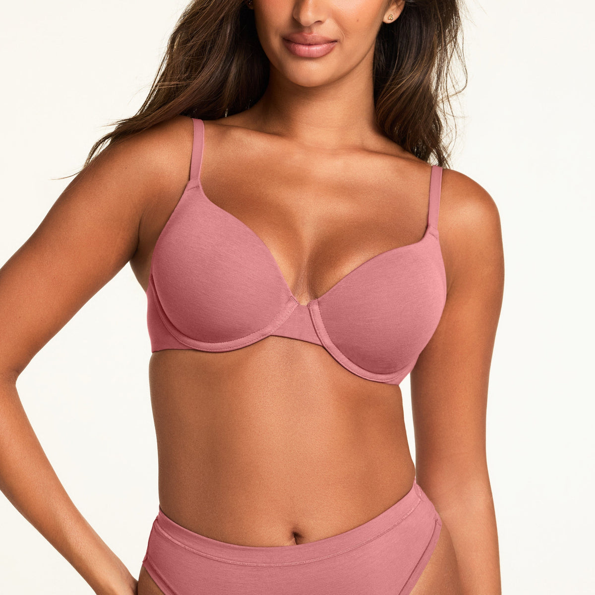 Cloud Cotton T-Shirt Bra - Winter Rose