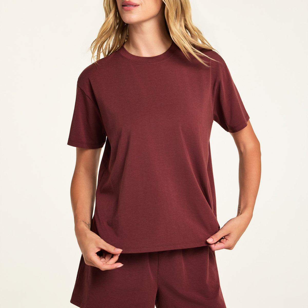 Cloud Cotton T-Shirt - Cabernet