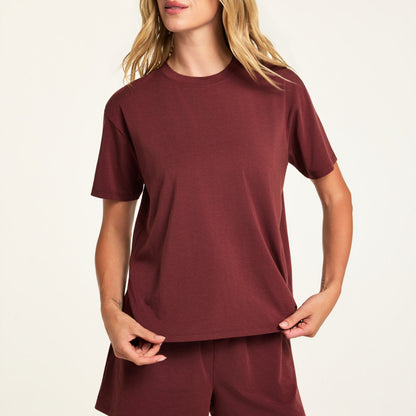 Cloud Cotton T-Shirt - Cabernet