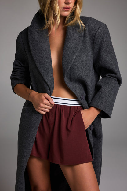 Cloud Cotton Shorts - Cabernet