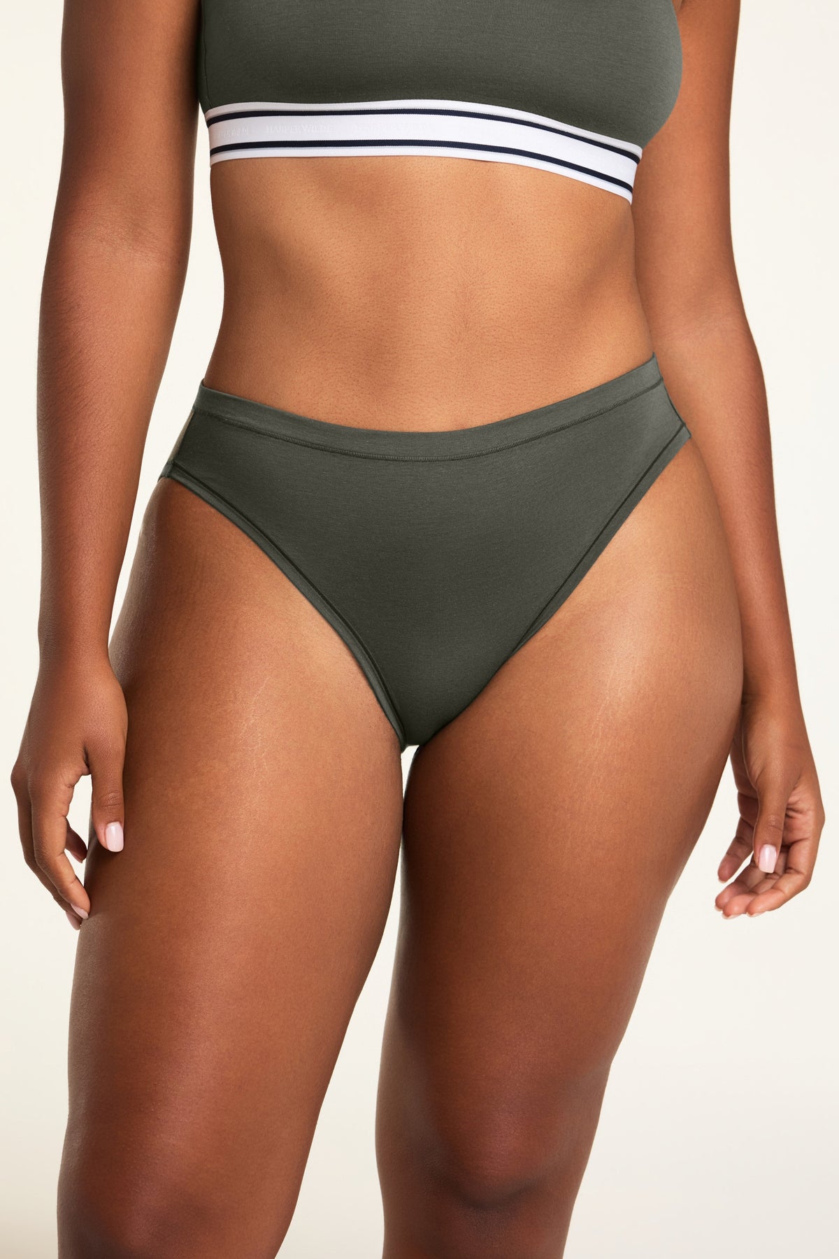 Cloud Cotton French Cut Brief - Olive