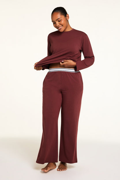 Cloud Cotton Pant - Cabernet