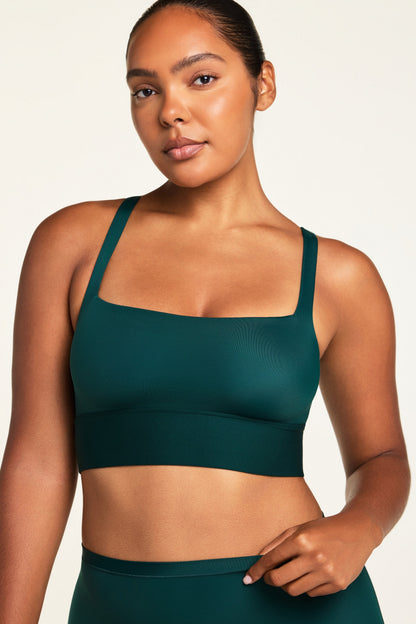 Bliss Square Neck Bralette - Pine