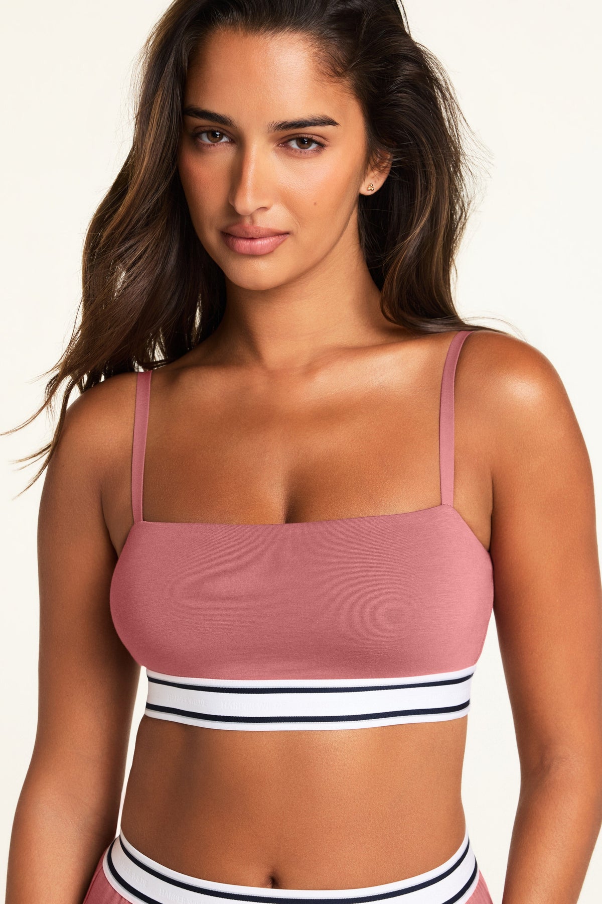 Cloud Cotton Bandeau Bralette - Winter Rose