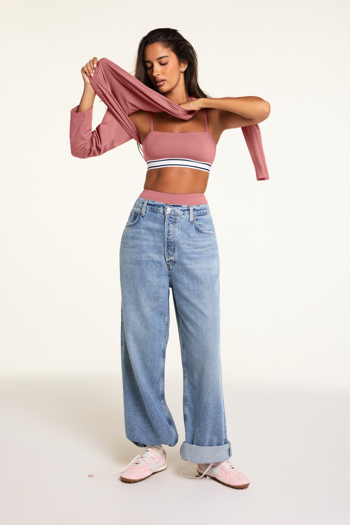 Cloud Cotton Bandeau Bralette - Winter Rose
