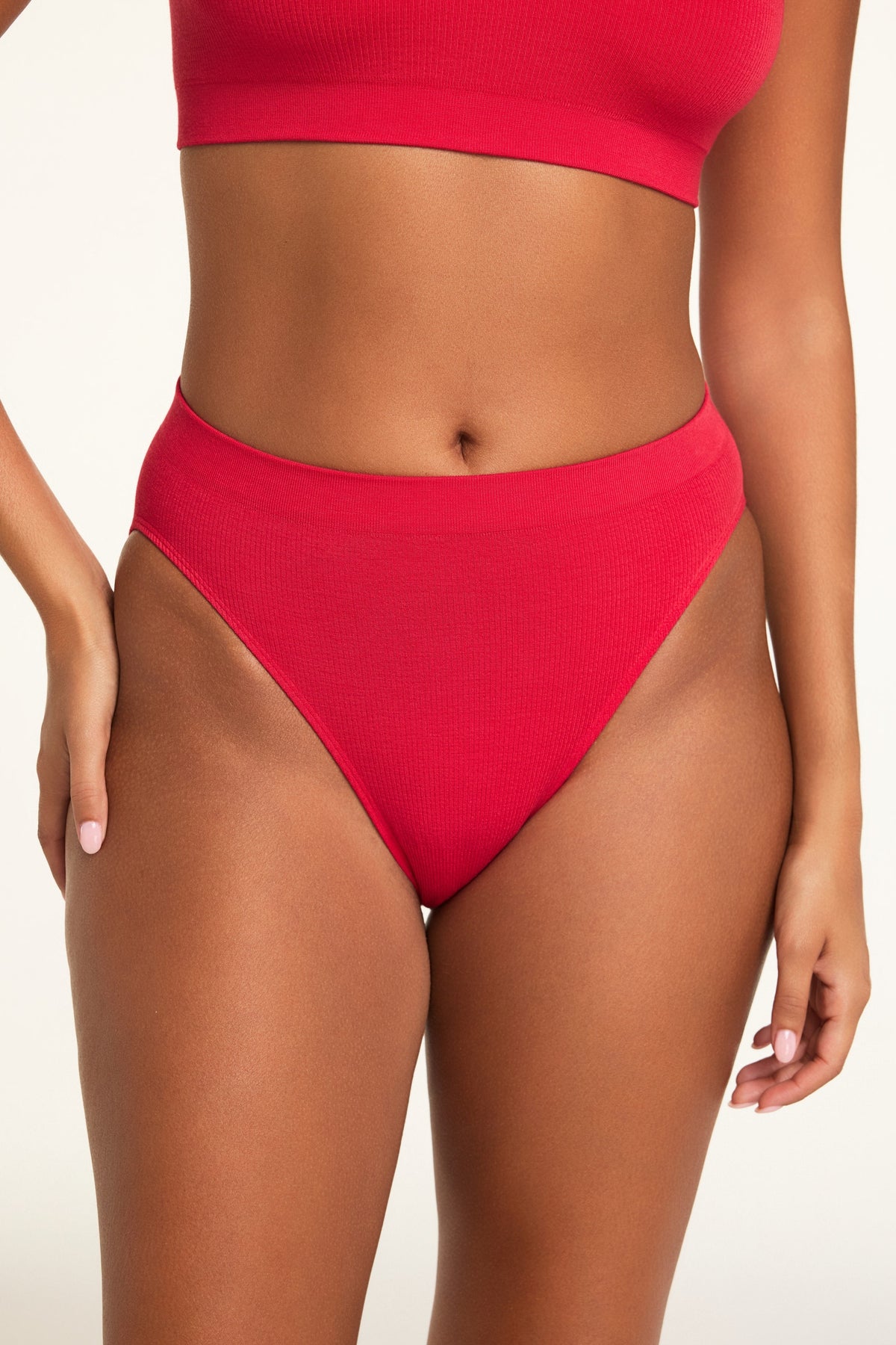 Knit Seamless French Cut Brief - Cherry
