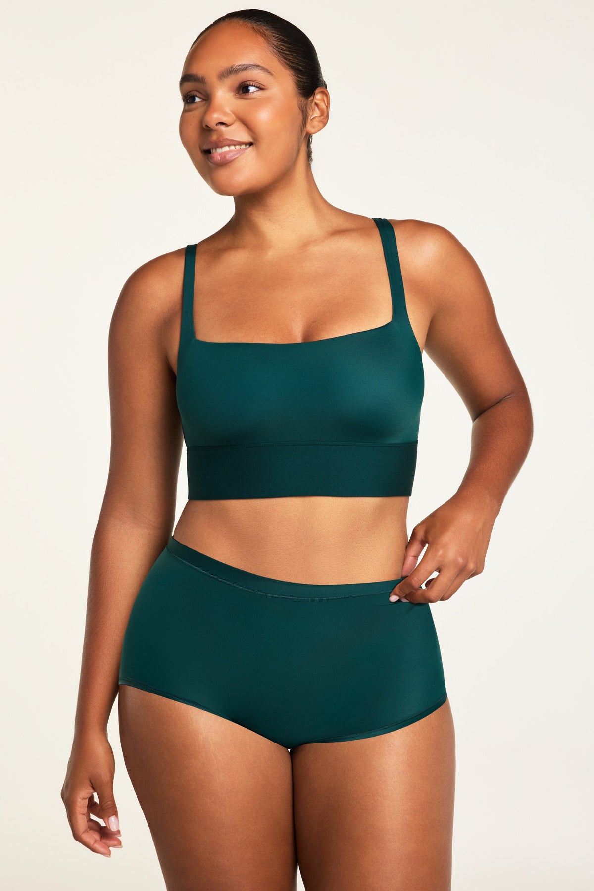 Bliss Square Neck Bralette - Pine