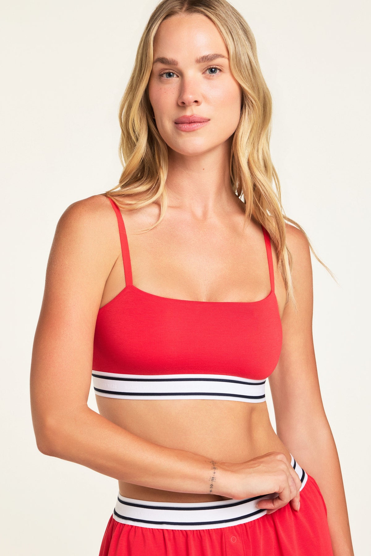 Cloud Cotton Bandeau Bralette - Cherry