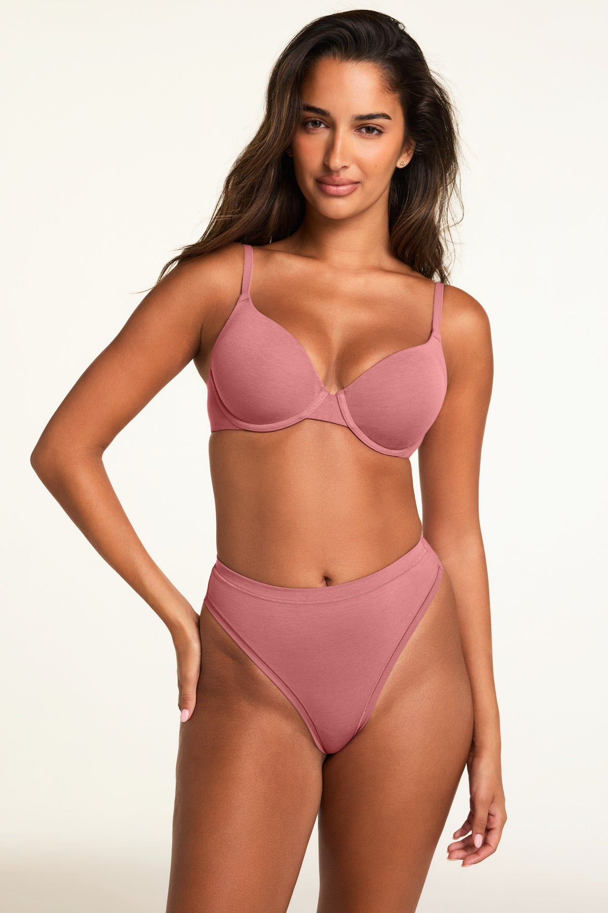 Cloud Cotton T-Shirt Bra - Winter Rose