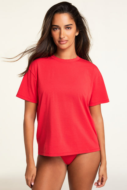 Cloud Cotton T-Shirt - Cherry