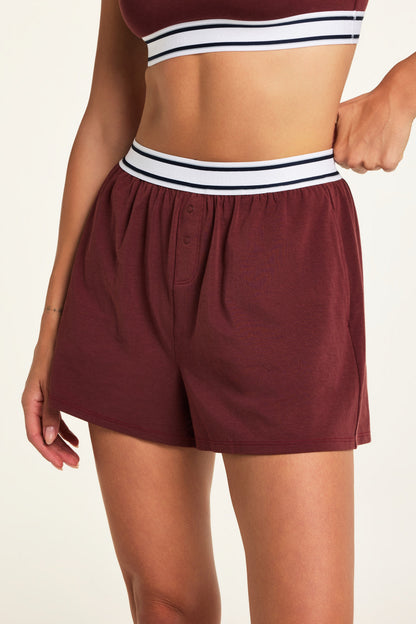 Cloud Cotton Shorts - Cabernet