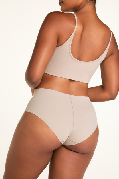 Invisible No Show Highwaist Brief - Mushroom