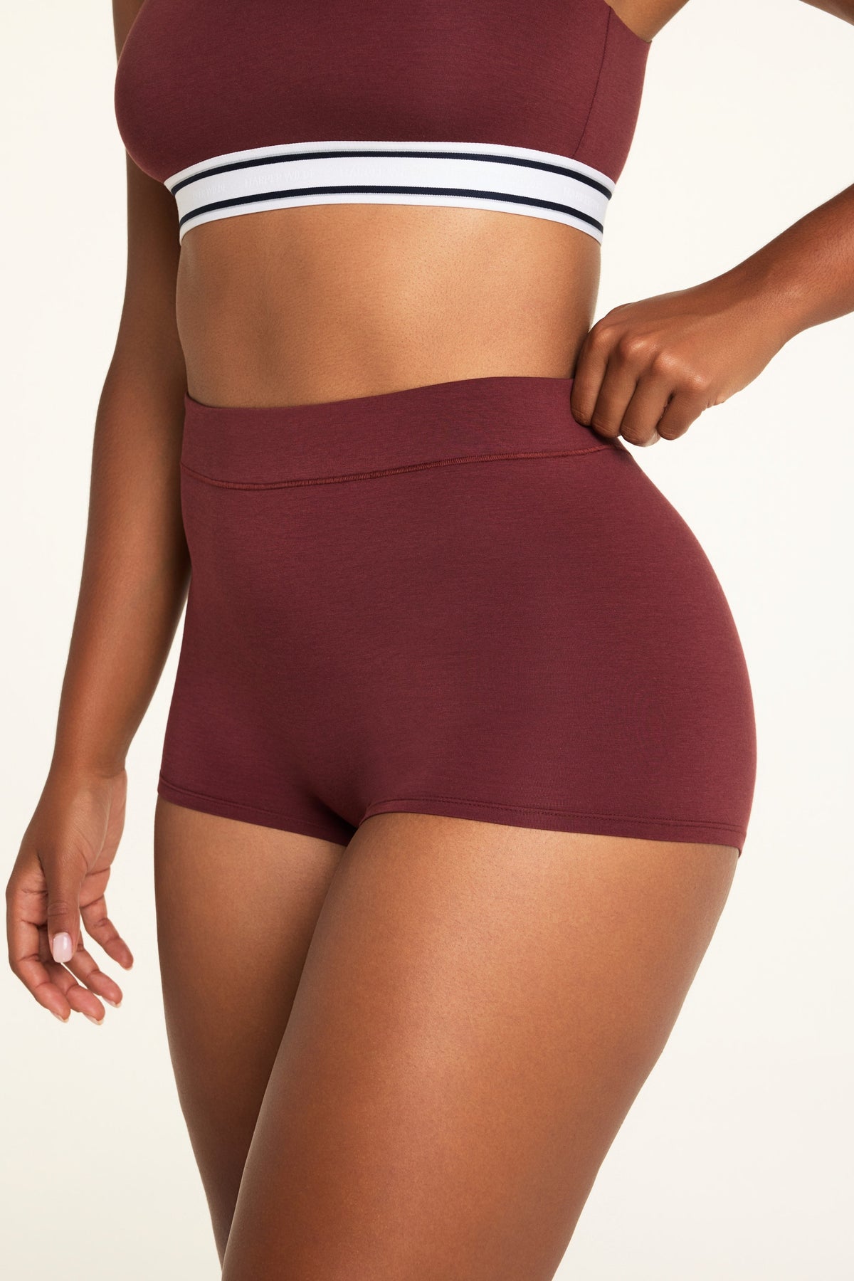 Cloud Cotton Highwaist Boyshort - Cabernet