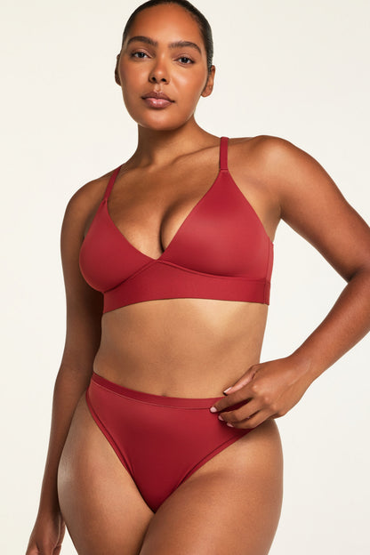 Bliss Triangle Bralette - Ruby
