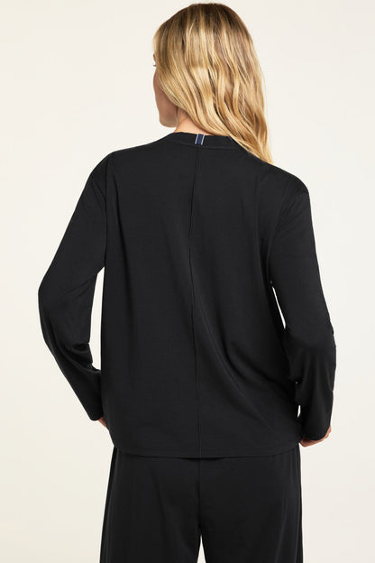 Cloud Cotton Long Sleeve T-Shirt - Black