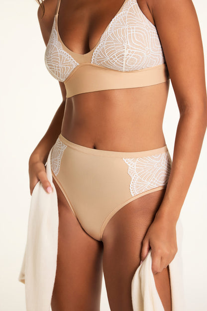 Bliss Lace Brief - Beige