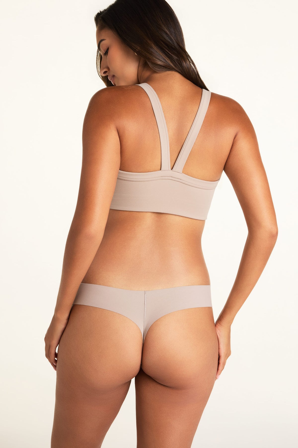 Invisible No Show Low Rise Thong - Mushroom