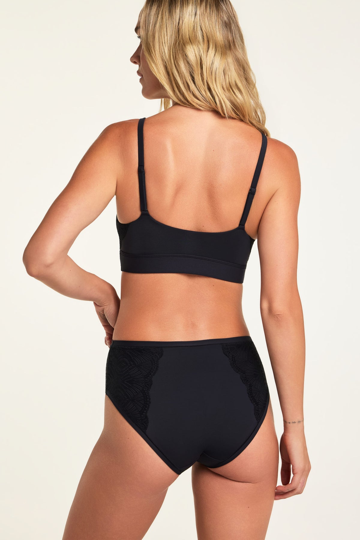 Bliss Lace Triangle Bralette - Black