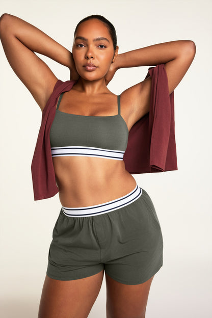 Cloud Cotton Shorts - Olive