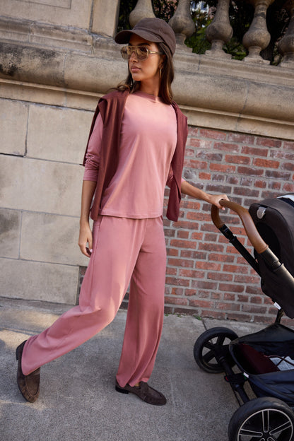 Cloud Cotton Pant - Winter Rose