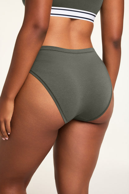 Cloud Cotton French Cut Brief - Olive