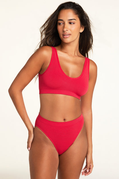 Knit Seamless French Cut Brief - Cherry
