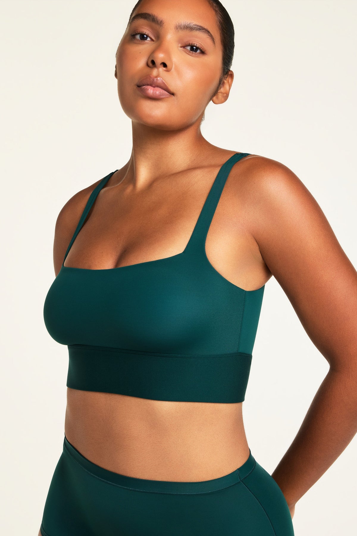Bliss Square Neck Bralette - Pine