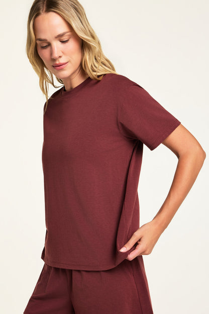 Cloud Cotton T-Shirt - Cabernet