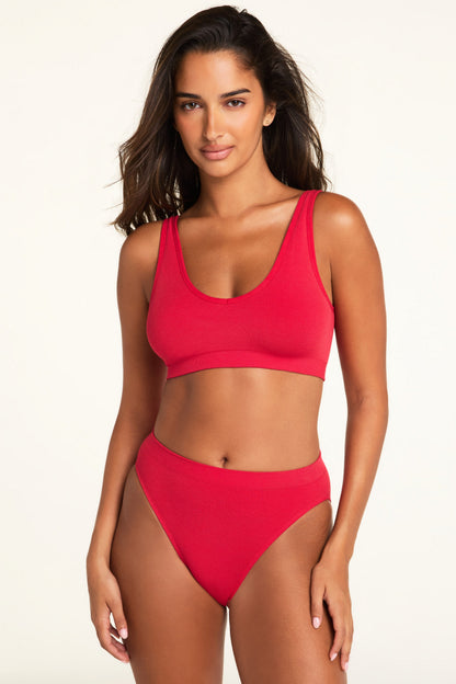 Knit Seamless Bralette - Cherry
