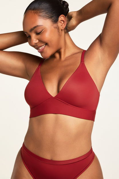 Bliss Triangle Bralette - Ruby