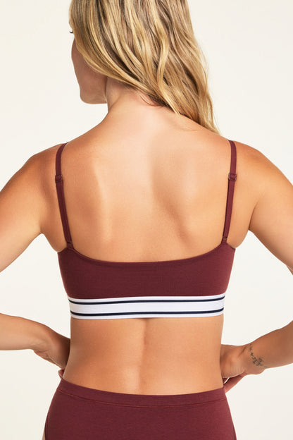 Cloud Cotton Bandeau Bralette - Cabernet