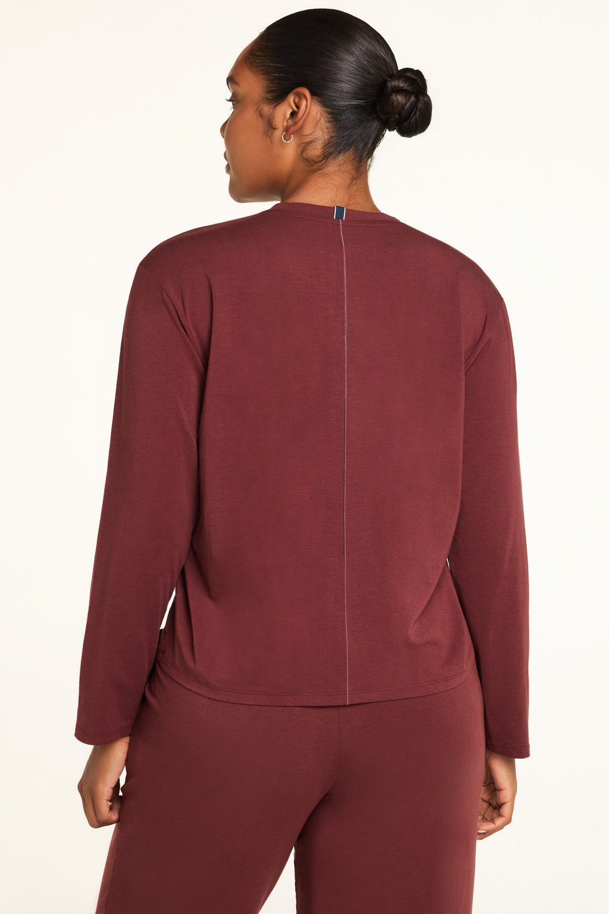 Cloud Cotton Long Sleeve T-Shirt - Cabernet