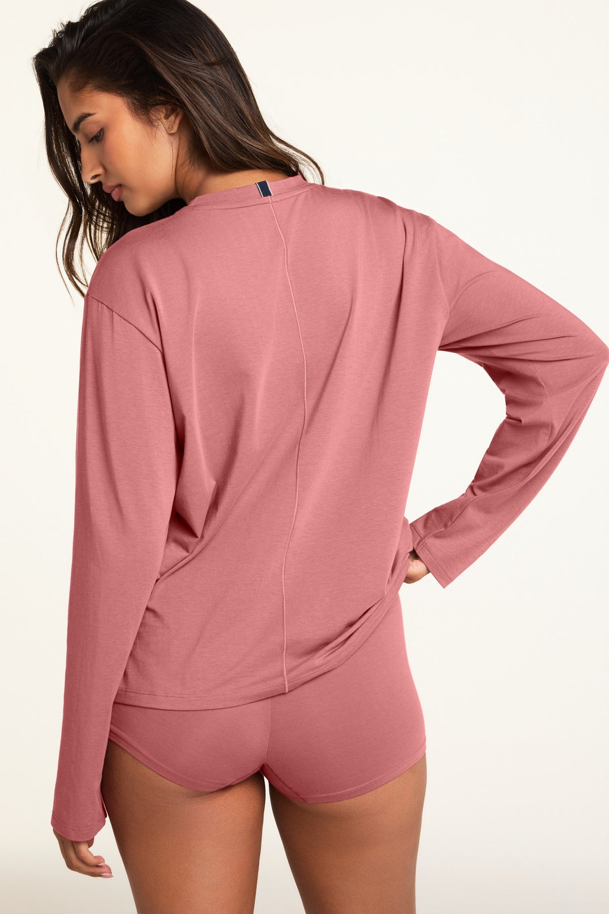Cloud Cotton Long Sleeve T-Shirt - Winter Rose