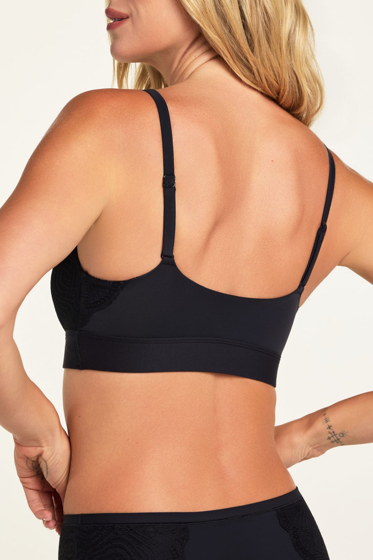 Bliss Lace Triangle Bralette - Black