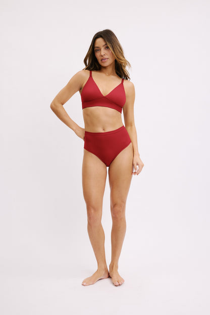 Bliss Highwaist Brief - Ruby