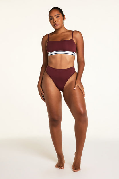 Cloud Cotton Highwaist Thong - Cabernet