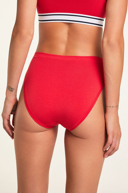 Cloud Cotton French Cut Brief - Cherry