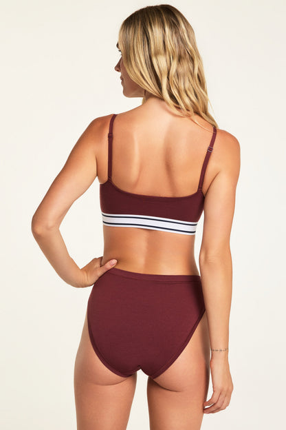 Cloud Cotton Bandeau Bralette - Cabernet