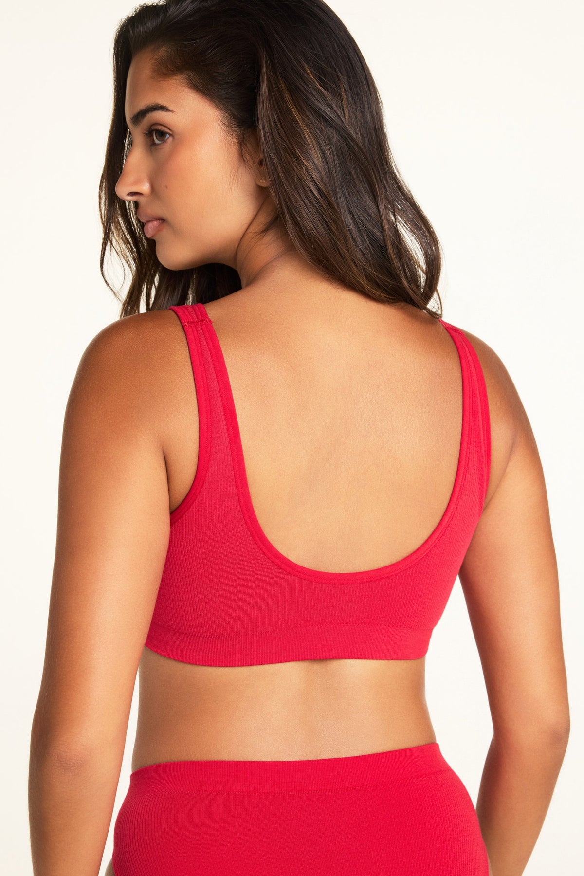Knit Seamless Bralette - Cherry