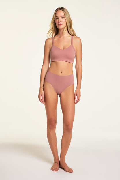Invisible No Show Highwaist Thong - Plum