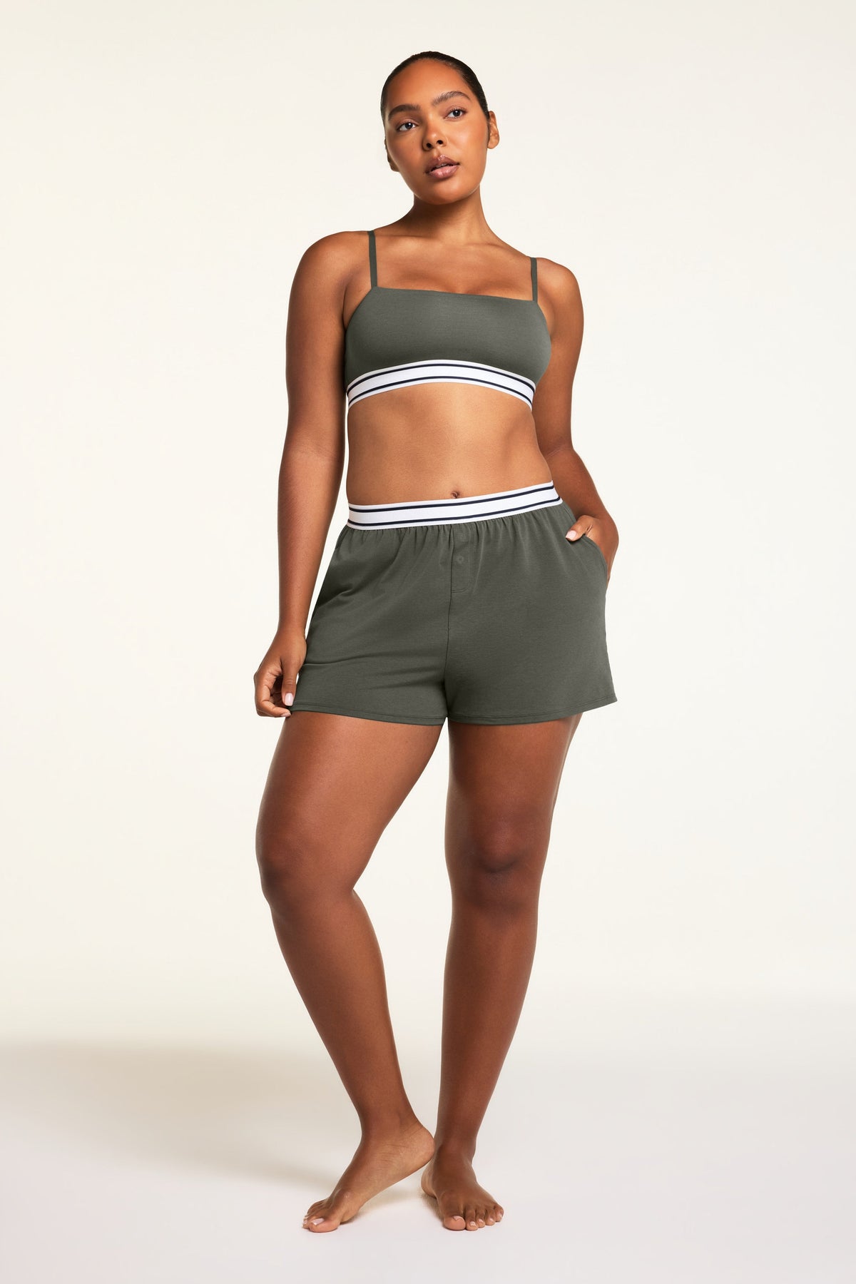 Cloud Cotton Shorts - Olive