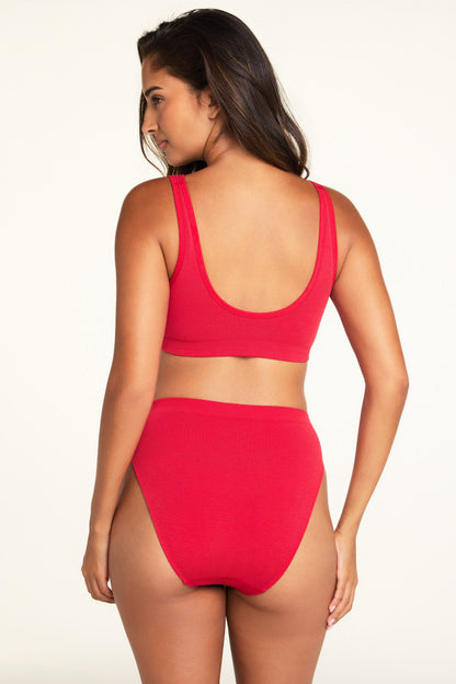 Knit Seamless French Cut Brief - Cherry