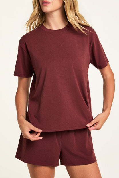 Cloud Cotton T-Shirt - Cabernet