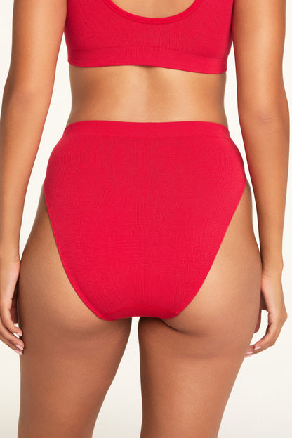 Knit Seamless French Cut Brief - Cherry