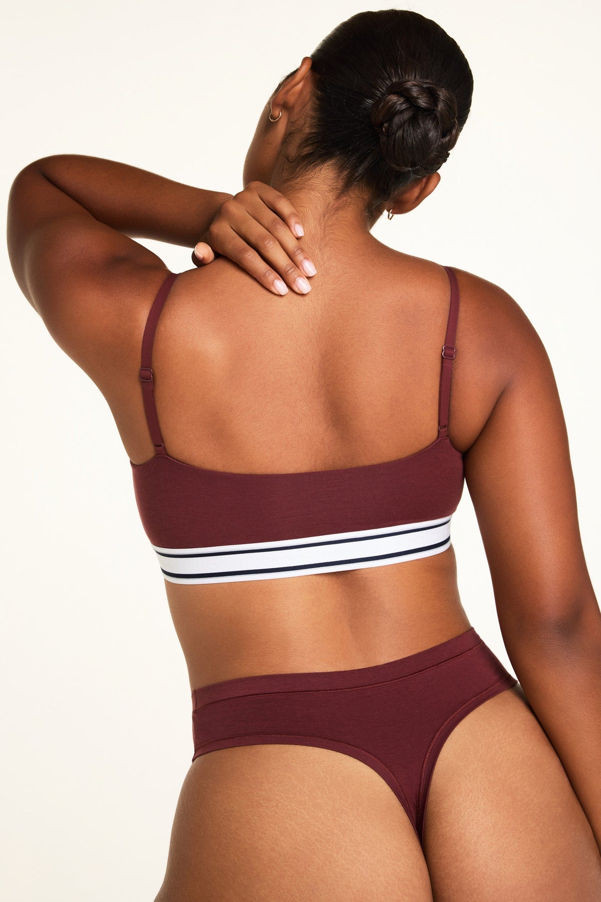 Cloud Cotton Bandeau Bralette - Cabernet