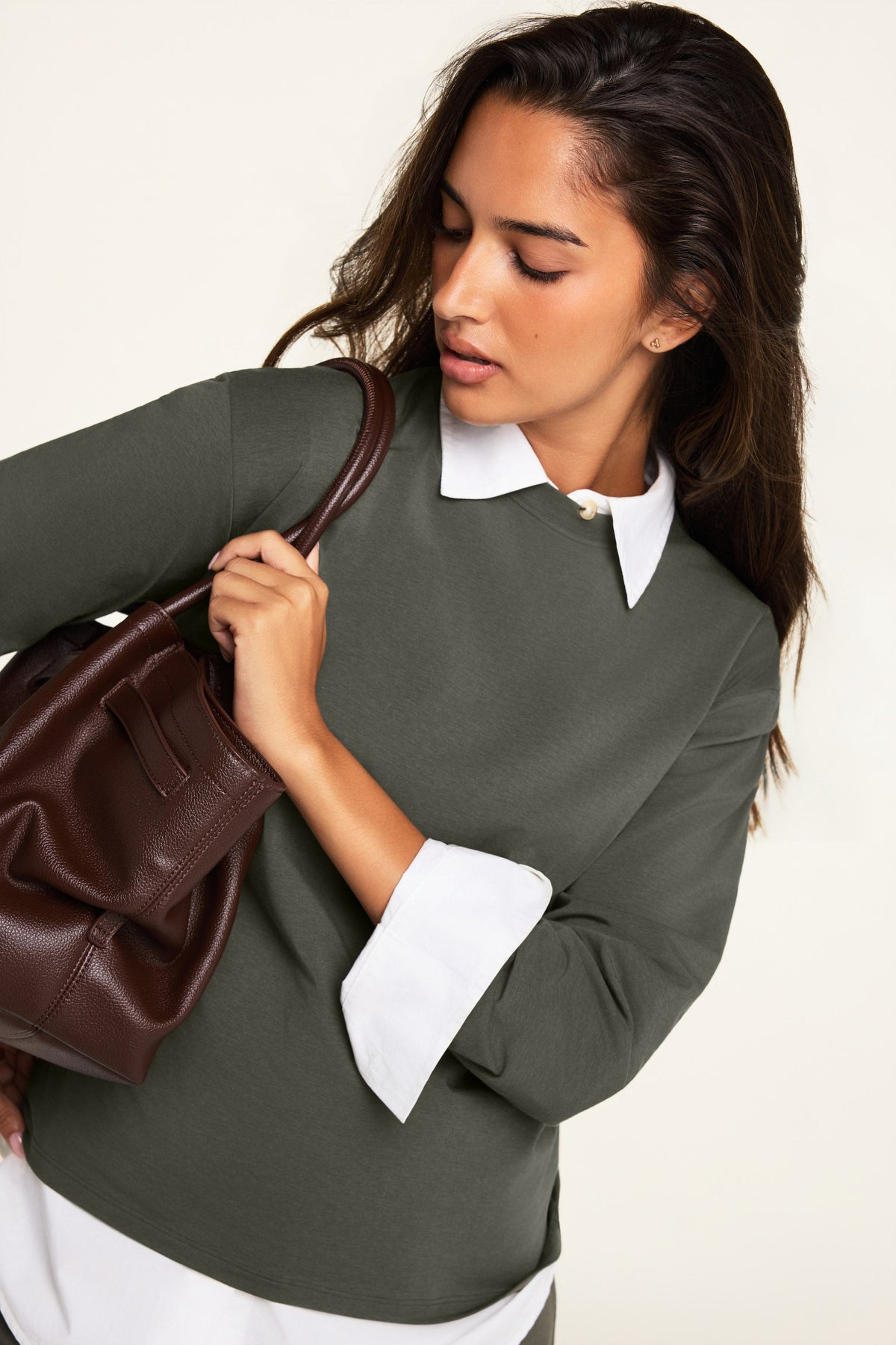 Cloud Cotton Long Sleeve T-Shirt - Olive
