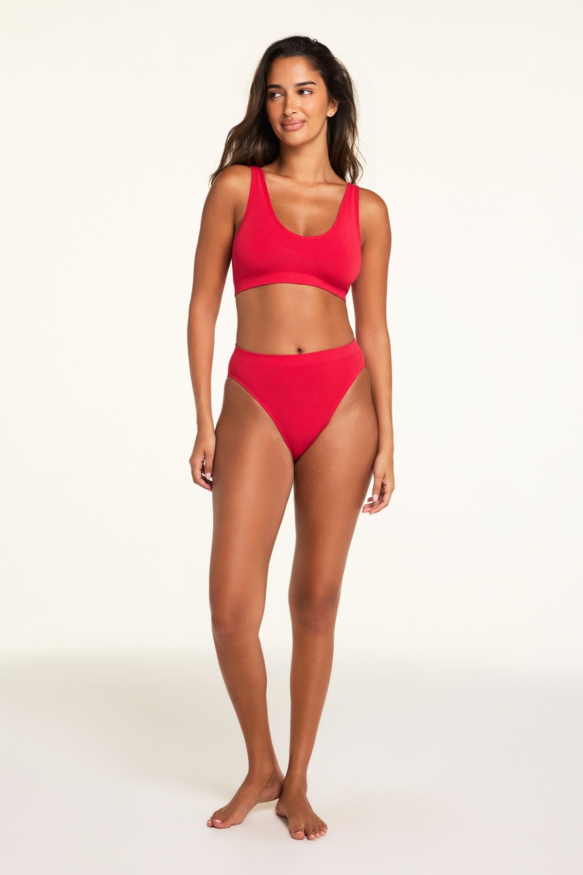 Knit Seamless French Cut Brief - Cherry