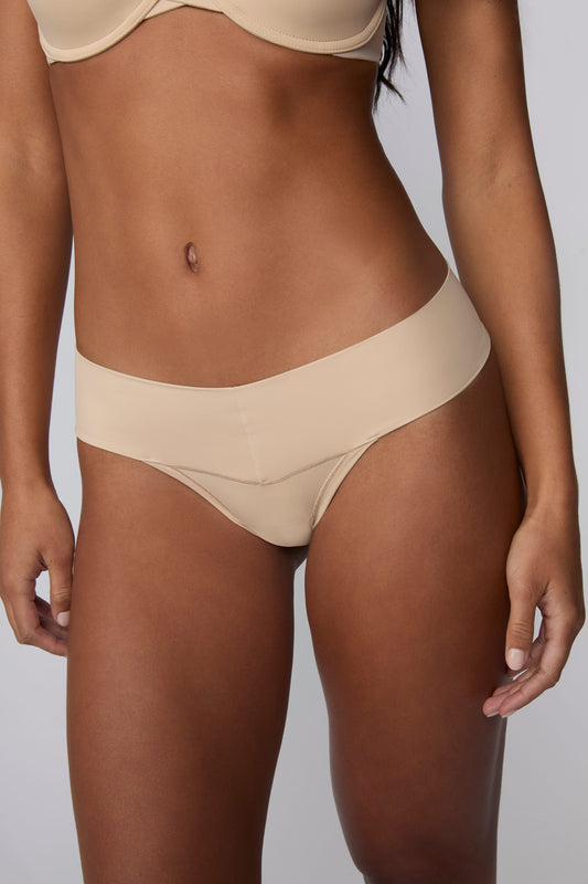 Bliss Low Rise Thong - Beige